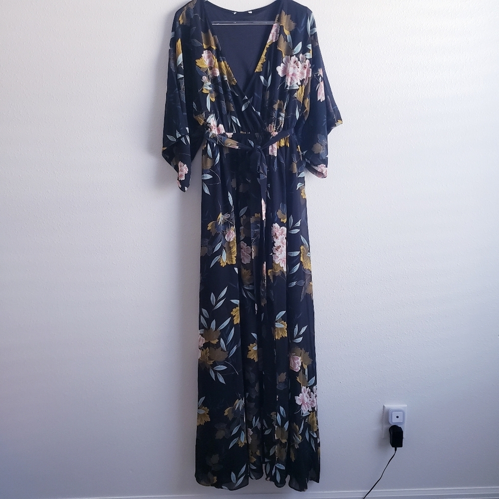 Baltic Born Kia Kimono Maxi Dress Short Sleeve New Without Tags Floral SOLD OUT - Picture 2 of 10